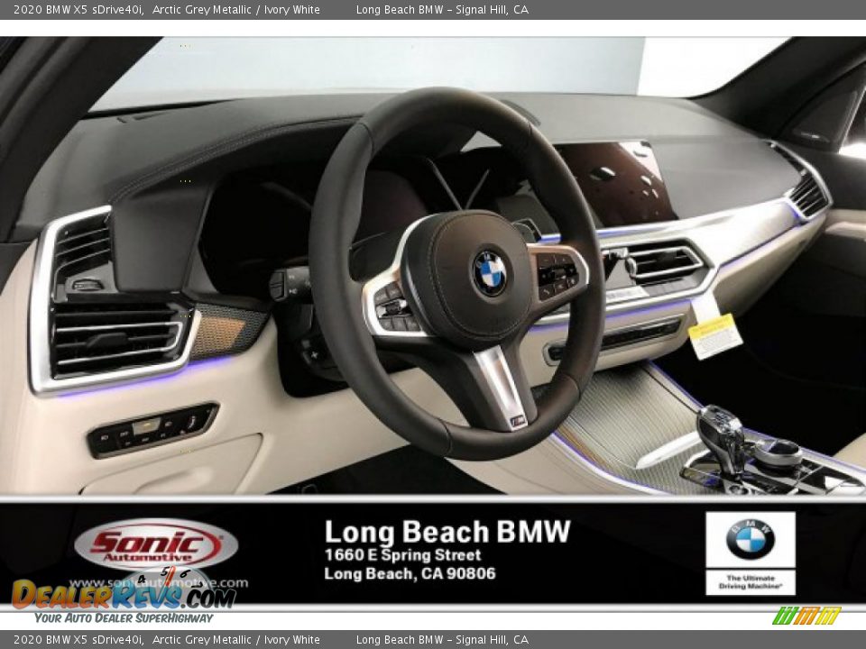 2020 BMW X5 sDrive40i Arctic Grey Metallic / Ivory White Photo #7