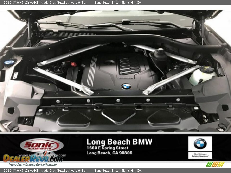 2020 BMW X5 sDrive40i Arctic Grey Metallic / Ivory White Photo #10
