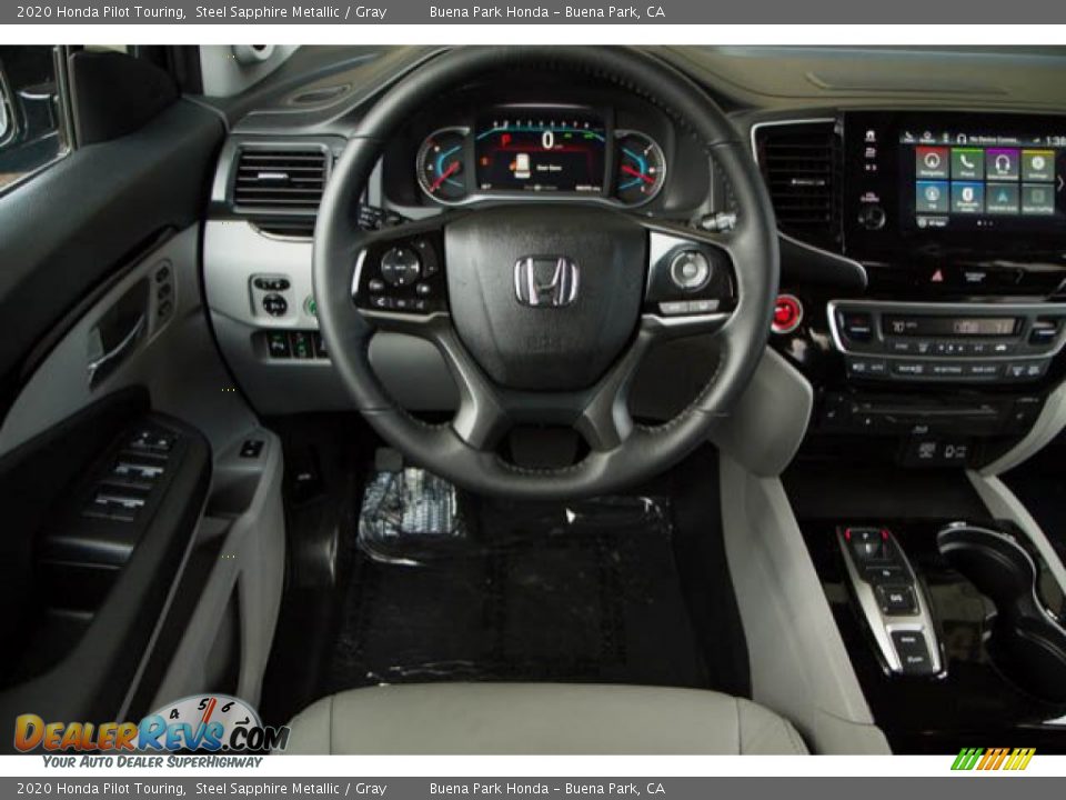 2020 Honda Pilot Touring Steel Sapphire Metallic / Gray Photo #5