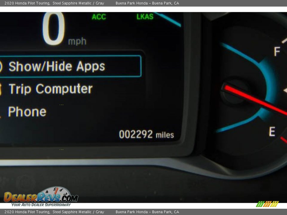 2020 Honda Pilot Touring Steel Sapphire Metallic / Gray Photo #6