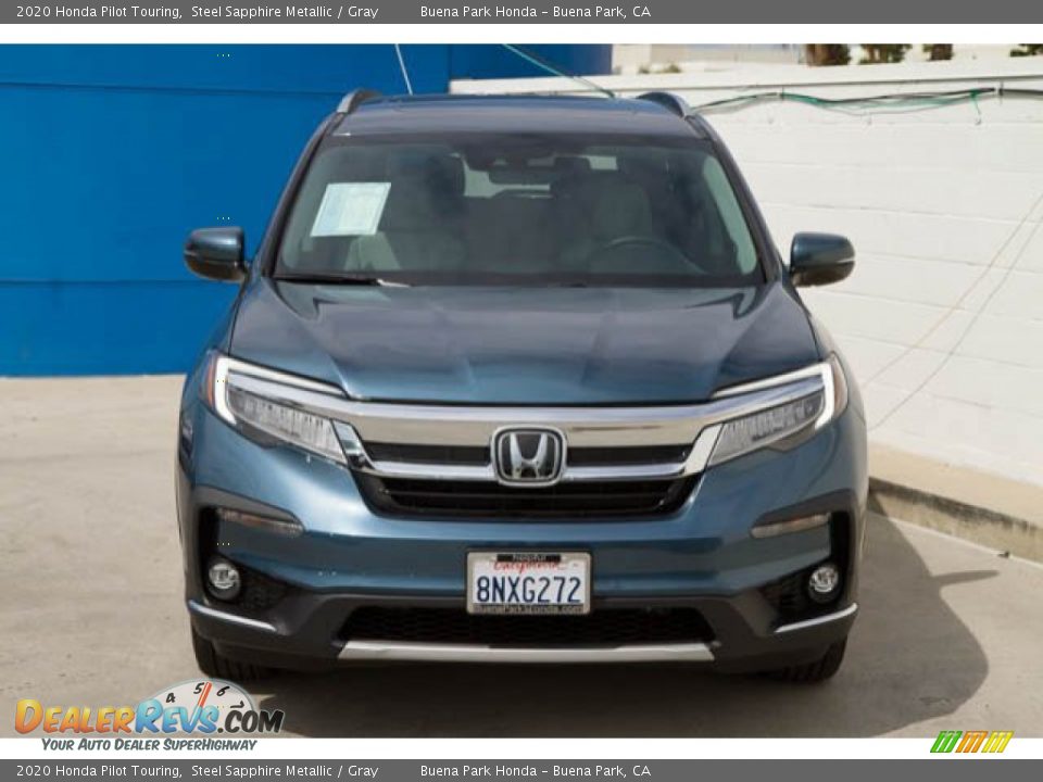2020 Honda Pilot Touring Steel Sapphire Metallic / Gray Photo #7