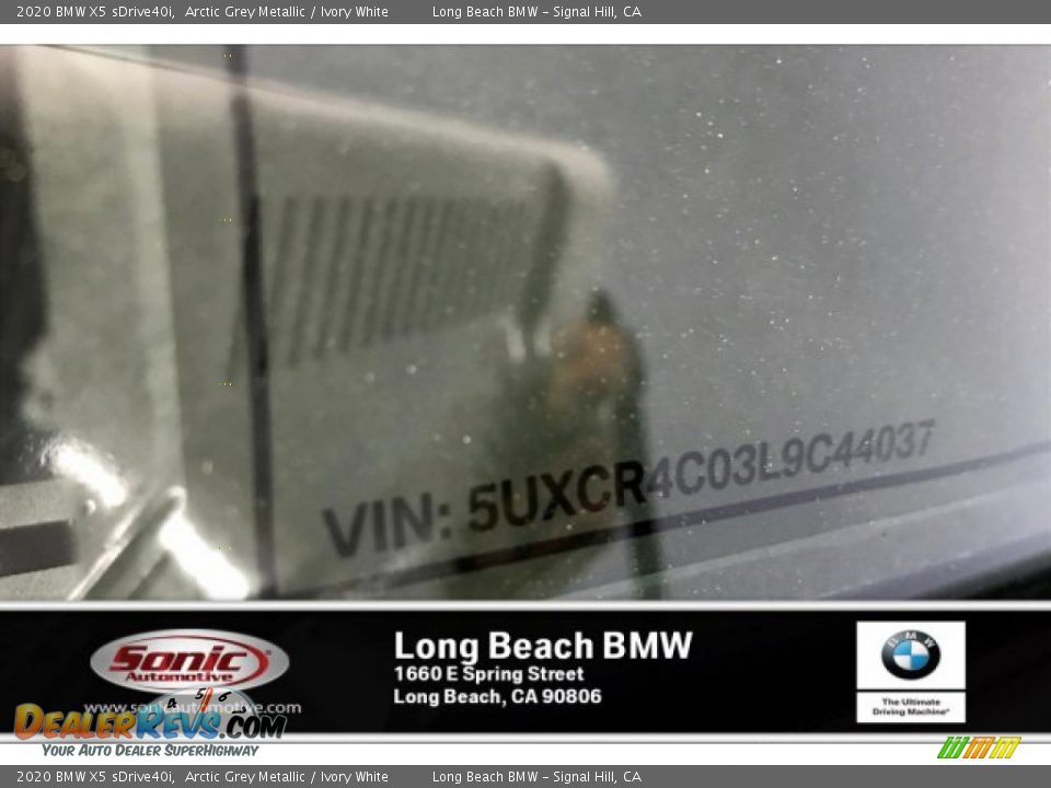 2020 BMW X5 sDrive40i Arctic Grey Metallic / Ivory White Photo #18