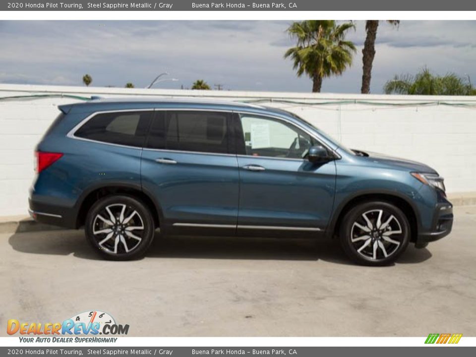 2020 Honda Pilot Touring Steel Sapphire Metallic / Gray Photo #12