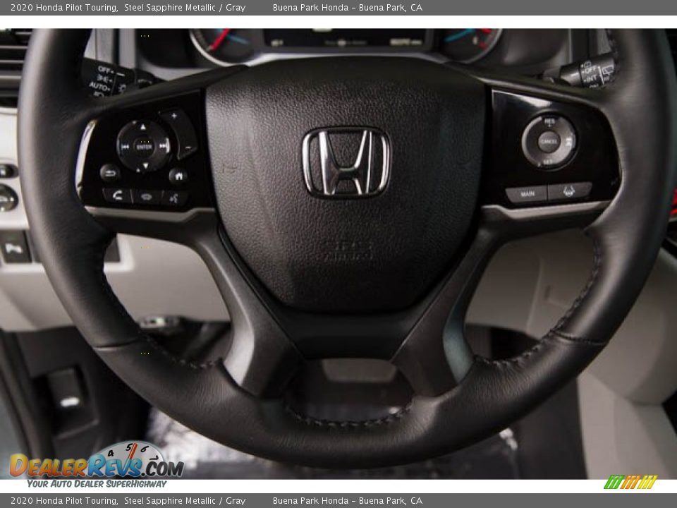 2020 Honda Pilot Touring Steel Sapphire Metallic / Gray Photo #13