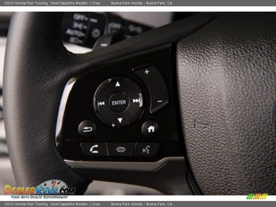 2020 Honda Pilot Touring Steel Sapphire Metallic / Gray Photo #14