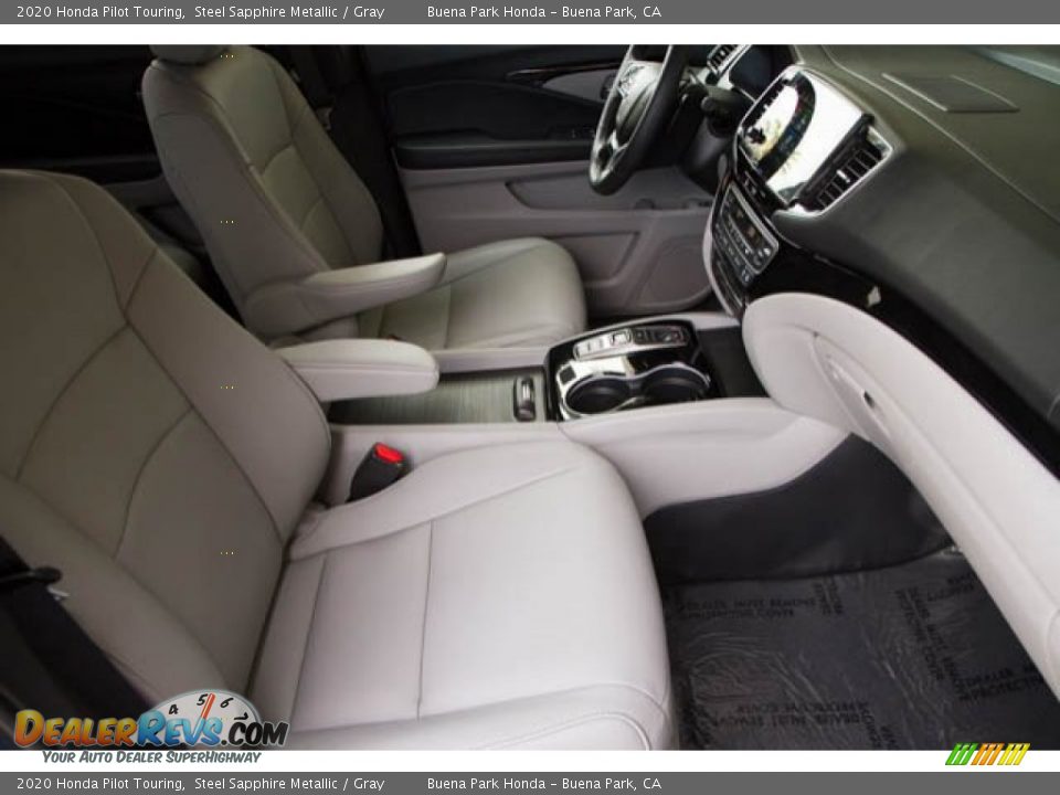 2020 Honda Pilot Touring Steel Sapphire Metallic / Gray Photo #27
