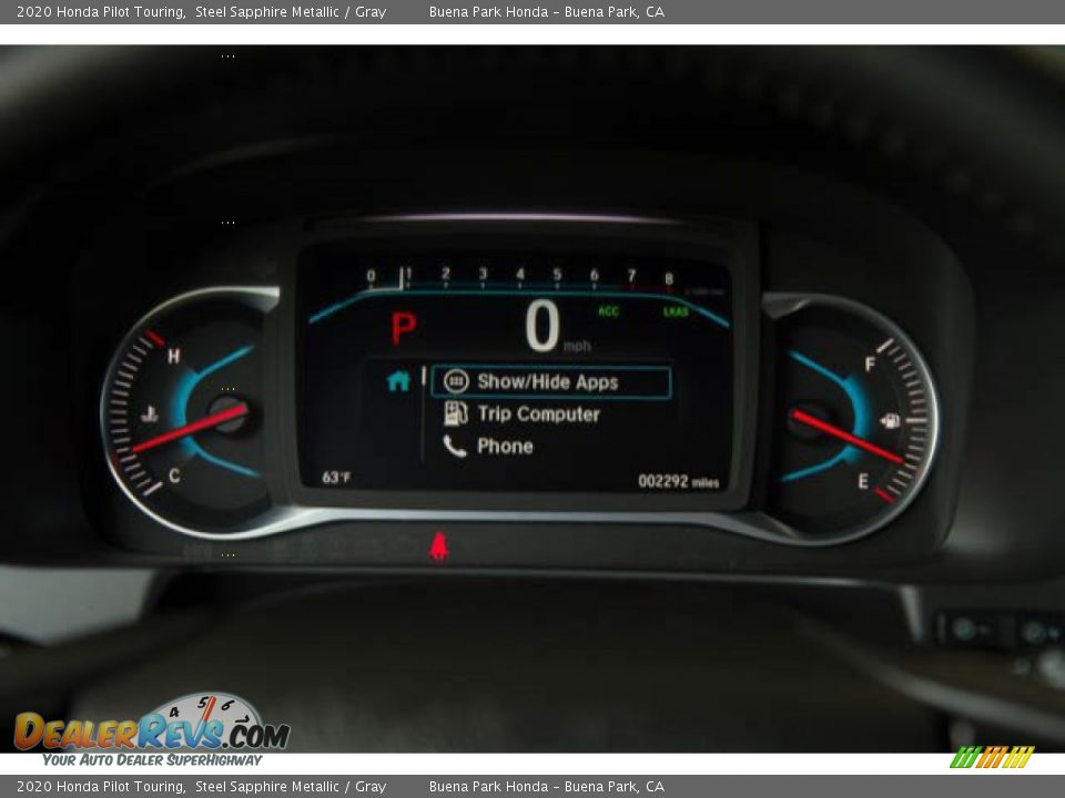 2020 Honda Pilot Touring Steel Sapphire Metallic / Gray Photo #32