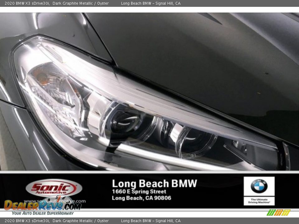 2020 BMW X3 sDrive30i Dark Graphite Metallic / Oyster Photo #14