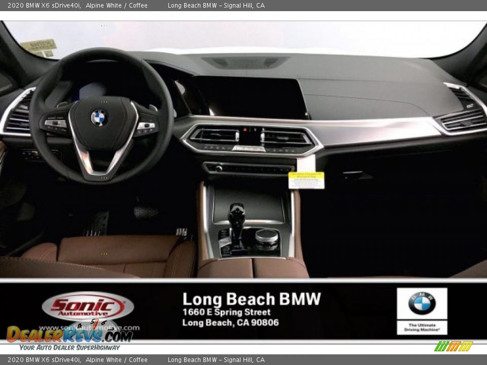 2020 BMW X6 sDrive40i Alpine White / Coffee Photo #4