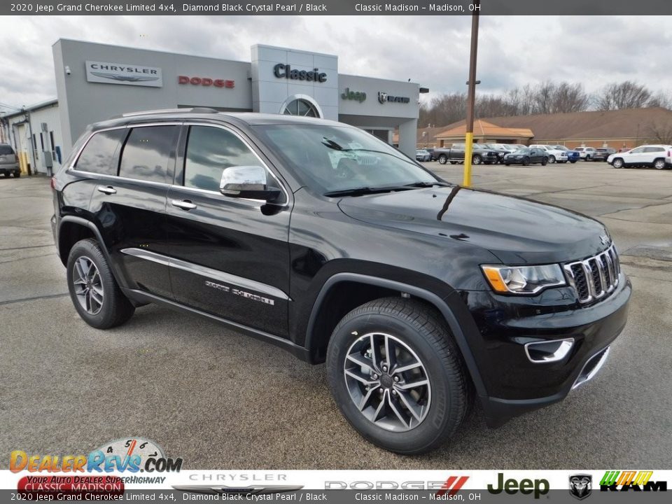 2020 Jeep Grand Cherokee Limited 4x4 Diamond Black Crystal Pearl / Black Photo #1