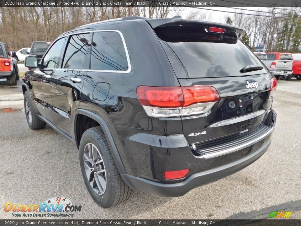 2020 Jeep Grand Cherokee Limited 4x4 Diamond Black Crystal Pearl / Black Photo #7