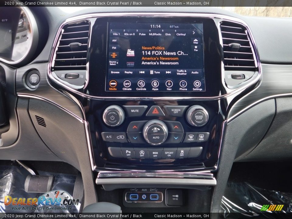 2020 Jeep Grand Cherokee Limited 4x4 Diamond Black Crystal Pearl / Black Photo #14