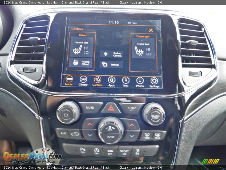 2020 Jeep Grand Cherokee Limited 4x4 Diamond Black Crystal Pearl / Black Photo #15