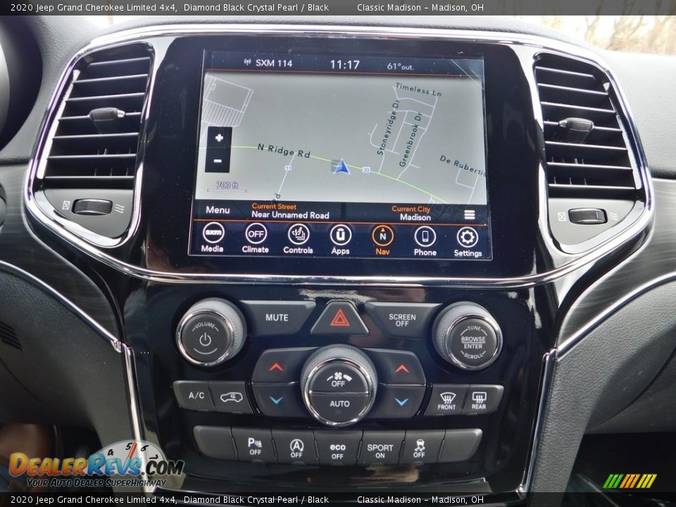 2020 Jeep Grand Cherokee Limited 4x4 Diamond Black Crystal Pearl / Black Photo #16