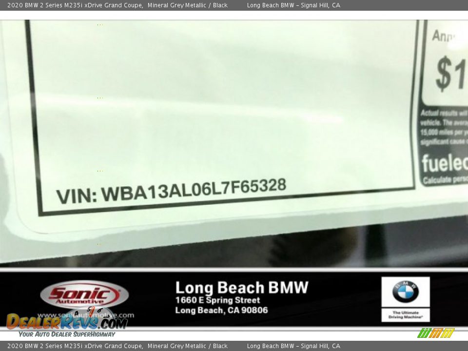 2020 BMW 2 Series M235i xDrive Grand Coupe Mineral Grey Metallic / Black Photo #18