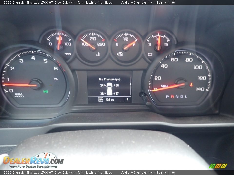 2020 Chevrolet Silverado 1500 WT Crew Cab 4x4 Summit White / Jet Black Photo #19