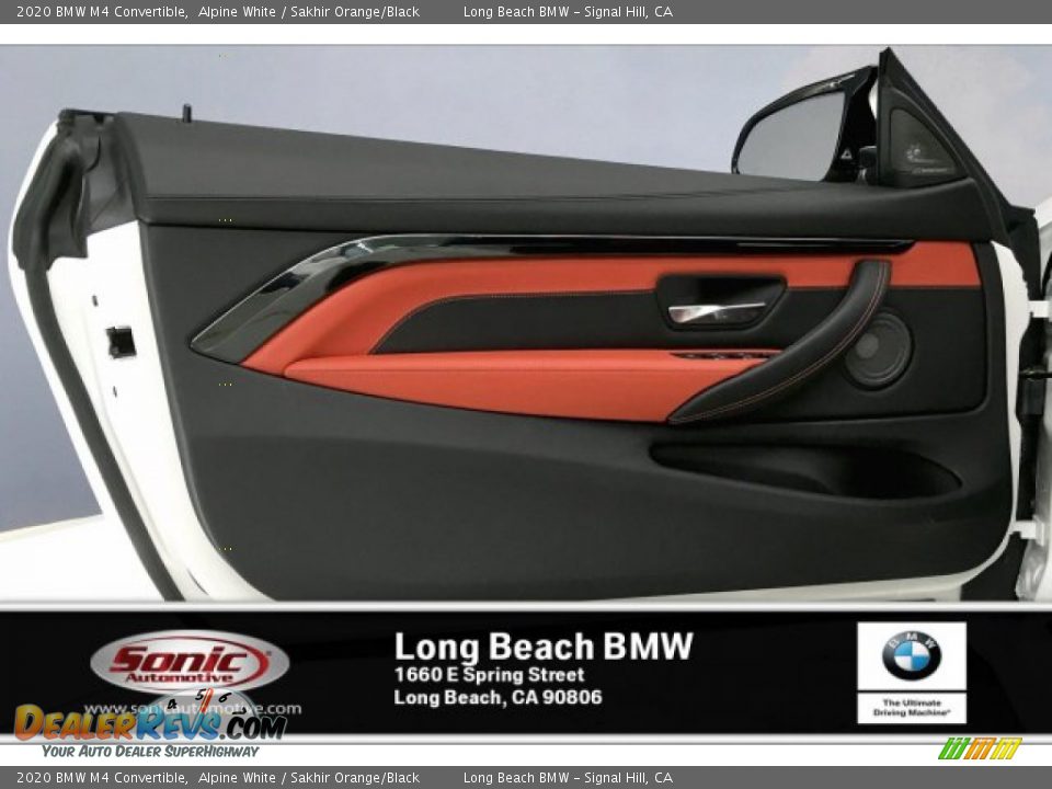 2020 BMW M4 Convertible Alpine White / Sakhir Orange/Black Photo #13