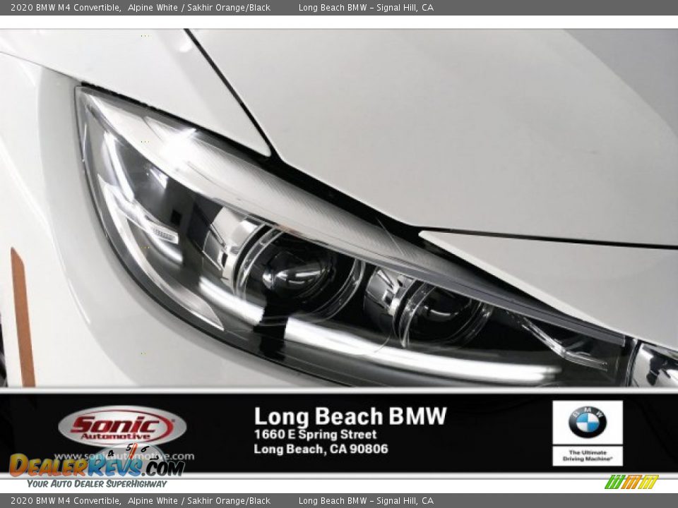 2020 BMW M4 Convertible Alpine White / Sakhir Orange/Black Photo #14