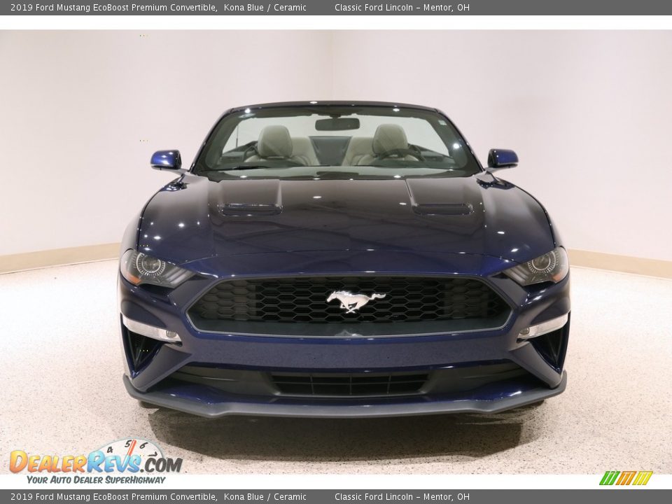 2019 Ford Mustang EcoBoost Premium Convertible Kona Blue / Ceramic Photo #3
