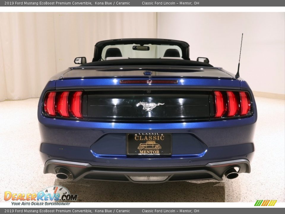 2019 Ford Mustang EcoBoost Premium Convertible Kona Blue / Ceramic Photo #19
