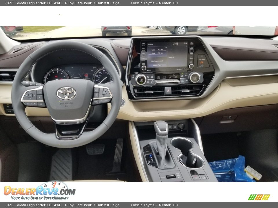 2020 Toyota Highlander XLE AWD Ruby Flare Pearl / Harvest Beige Photo #4