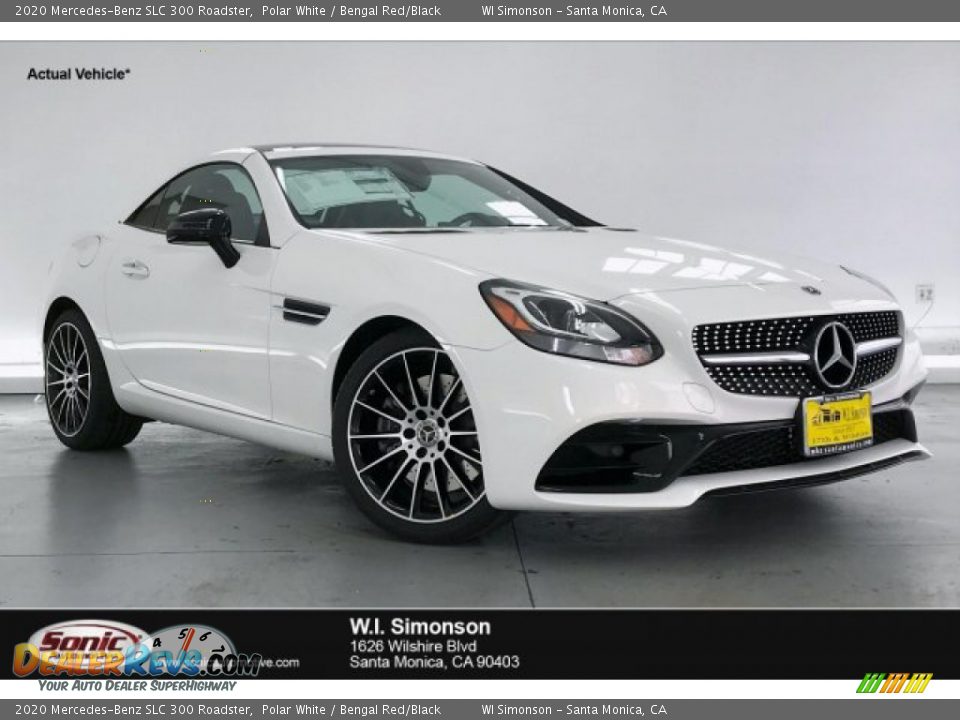 2020 Mercedes-Benz SLC 300 Roadster Polar White / Bengal Red/Black Photo #1