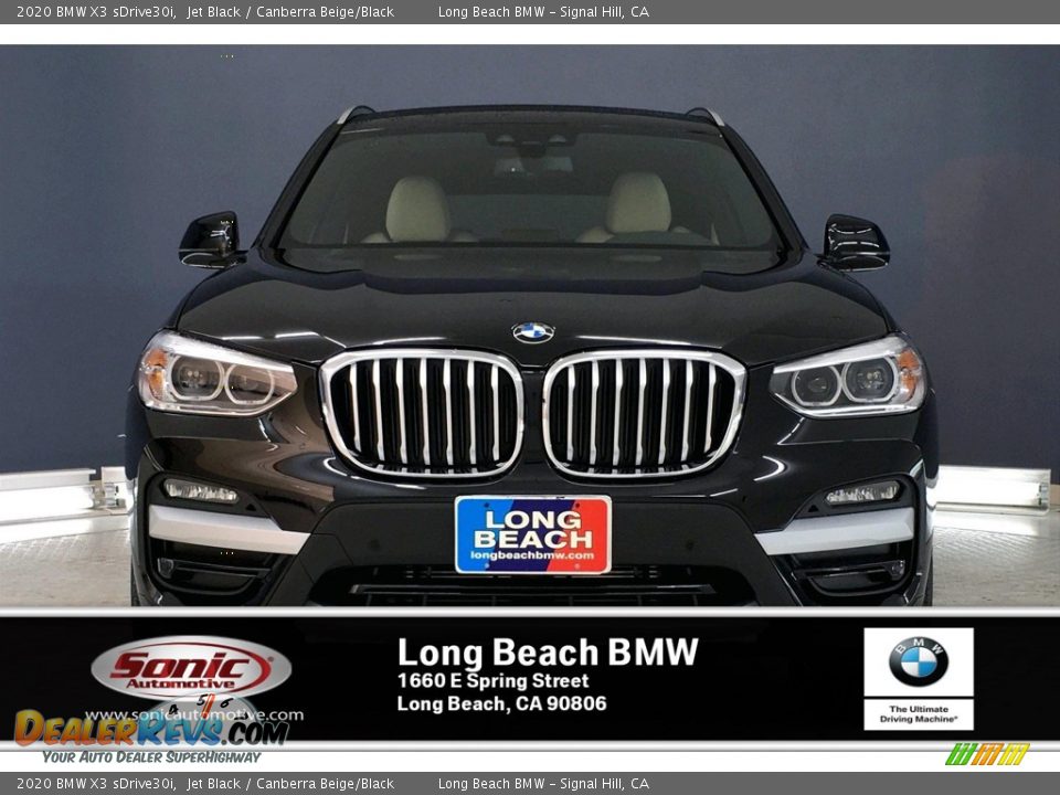 2020 BMW X3 sDrive30i Jet Black / Canberra Beige/Black Photo #2