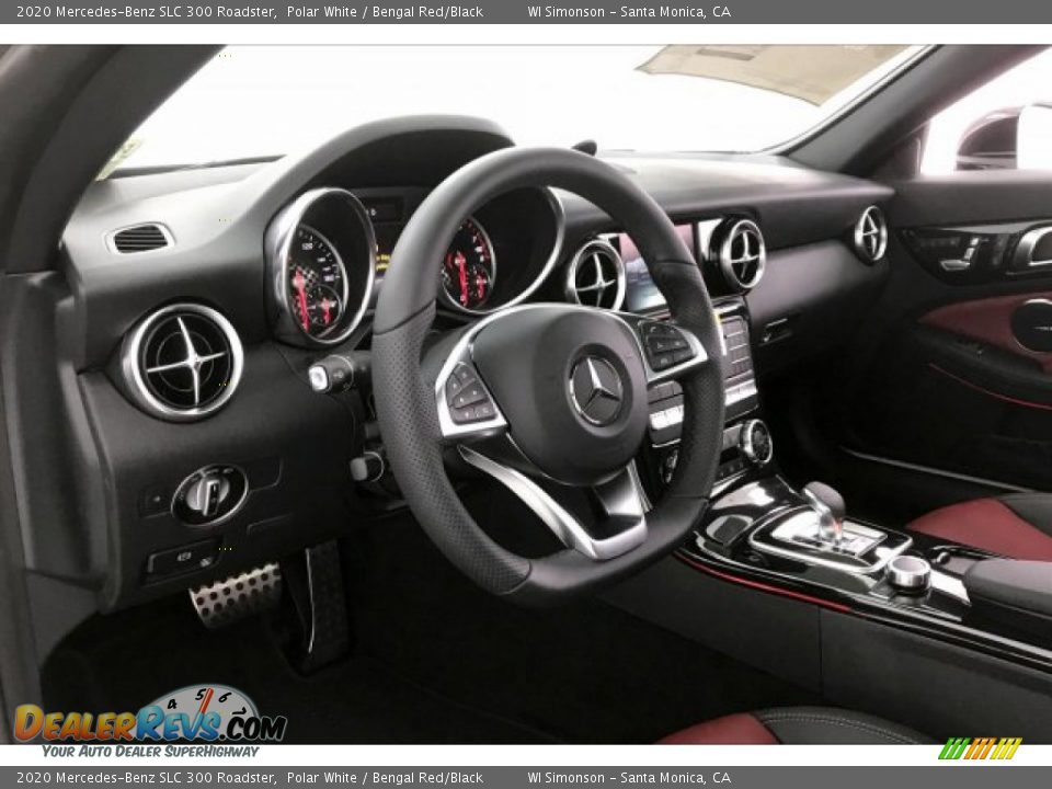 2020 Mercedes-Benz SLC 300 Roadster Polar White / Bengal Red/Black Photo #4