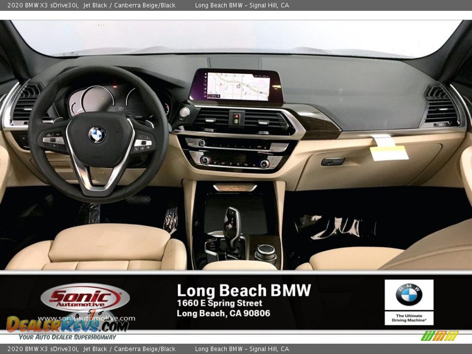 2020 BMW X3 sDrive30i Jet Black / Canberra Beige/Black Photo #5
