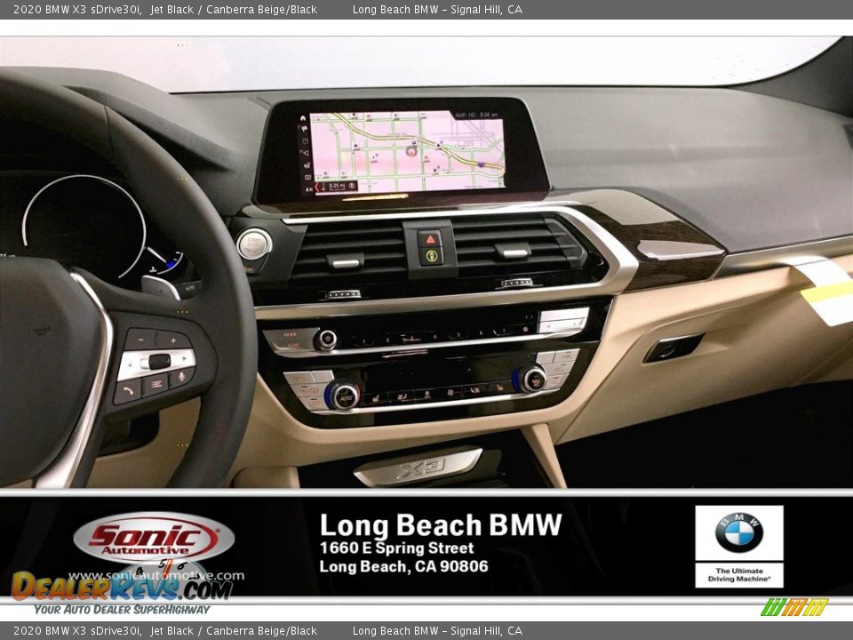 2020 BMW X3 sDrive30i Jet Black / Canberra Beige/Black Photo #6