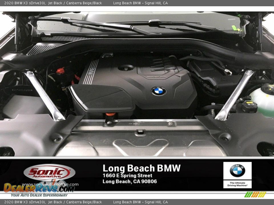 2020 BMW X3 sDrive30i Jet Black / Canberra Beige/Black Photo #10