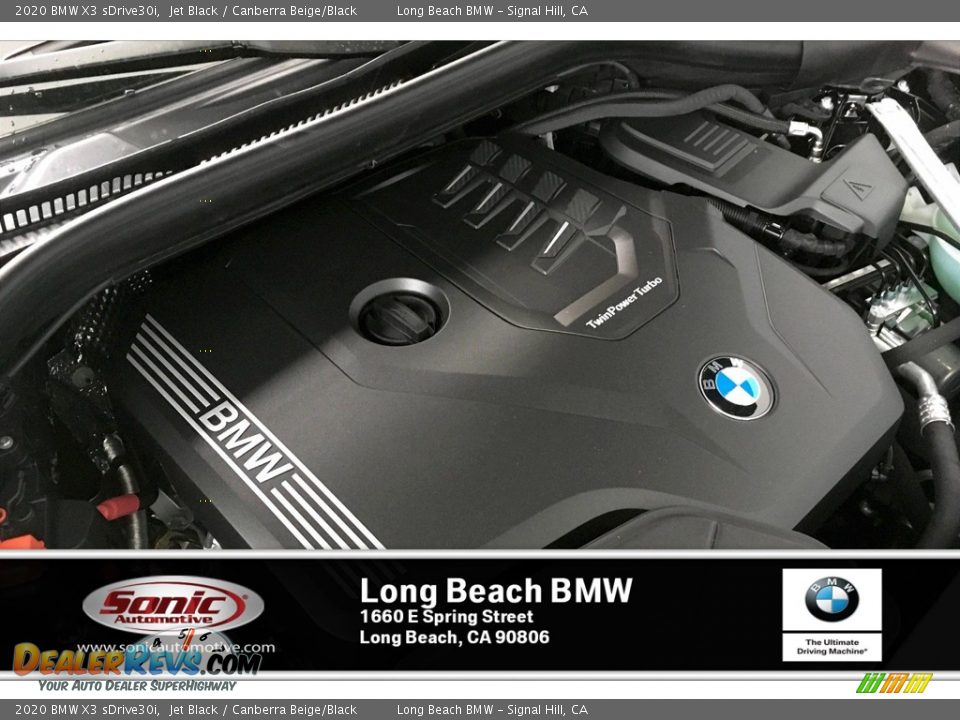 2020 BMW X3 sDrive30i Jet Black / Canberra Beige/Black Photo #11