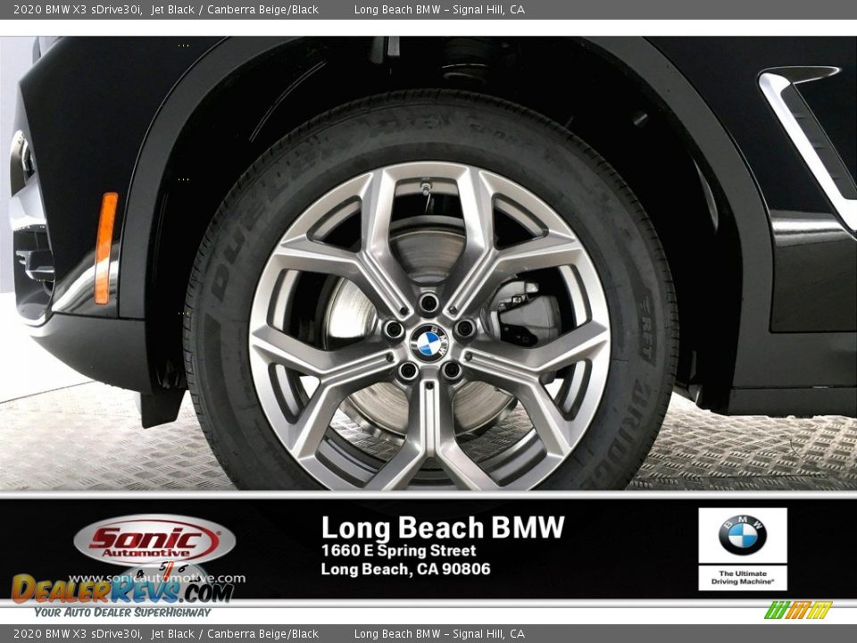 2020 BMW X3 sDrive30i Jet Black / Canberra Beige/Black Photo #12