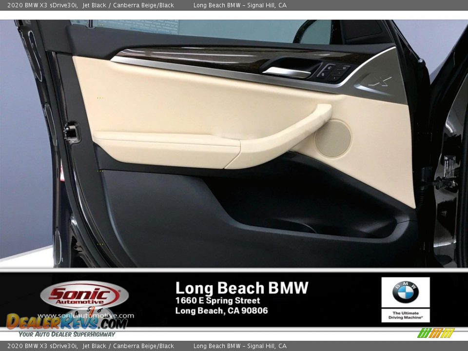 2020 BMW X3 sDrive30i Jet Black / Canberra Beige/Black Photo #13
