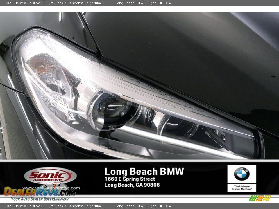 2020 BMW X3 sDrive30i Jet Black / Canberra Beige/Black Photo #14