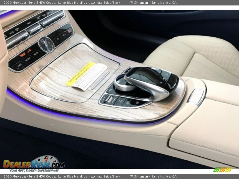 2020 Mercedes-Benz E 450 Coupe Lunar Blue Metallic / Macchiato Beige/Black Photo #7