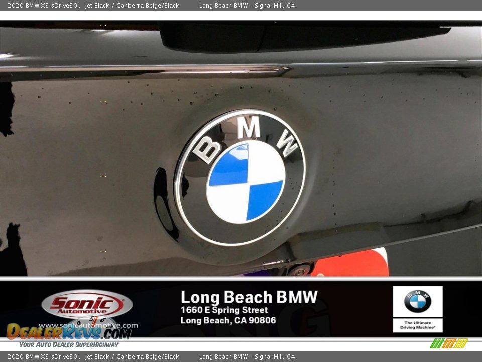2020 BMW X3 sDrive30i Jet Black / Canberra Beige/Black Photo #16