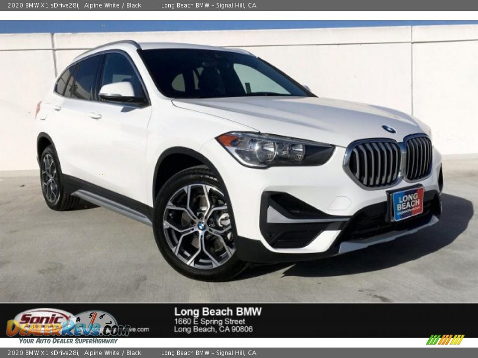 2020 BMW X1 sDrive28i Alpine White / Black Photo #1