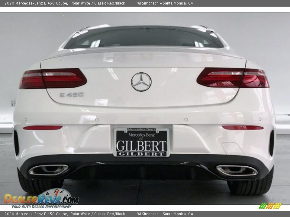 2020 Mercedes-Benz E 450 Coupe Polar White / Classic Red/Black Photo #3