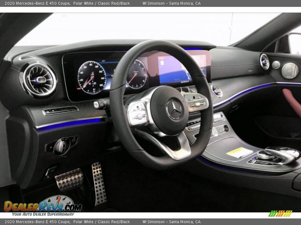 2020 Mercedes-Benz E 450 Coupe Polar White / Classic Red/Black Photo #4