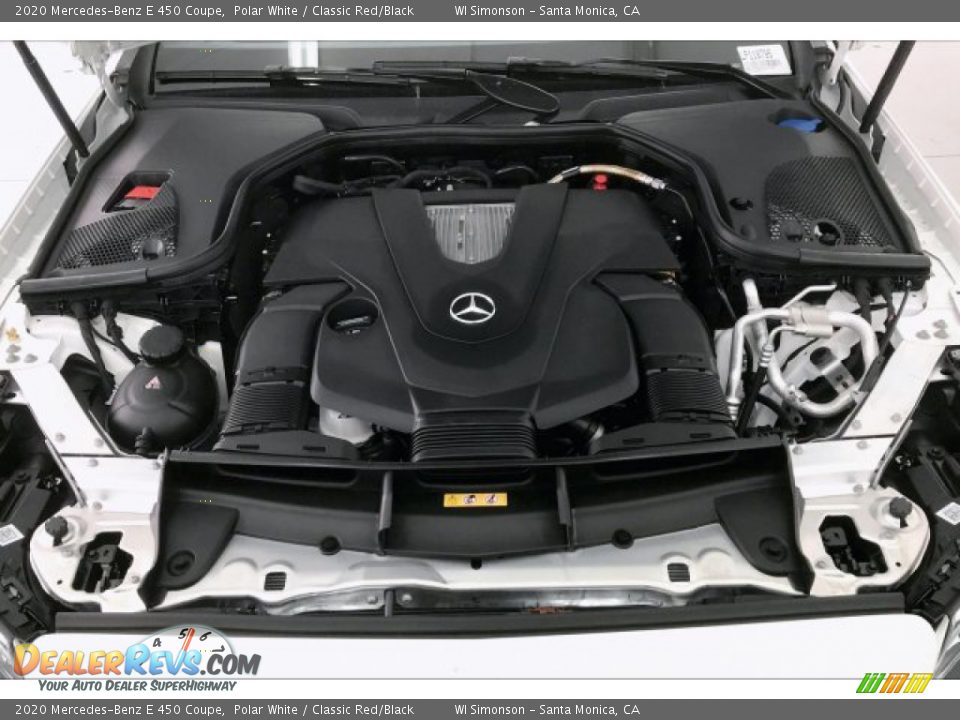 2020 Mercedes-Benz E 450 Coupe Polar White / Classic Red/Black Photo #8
