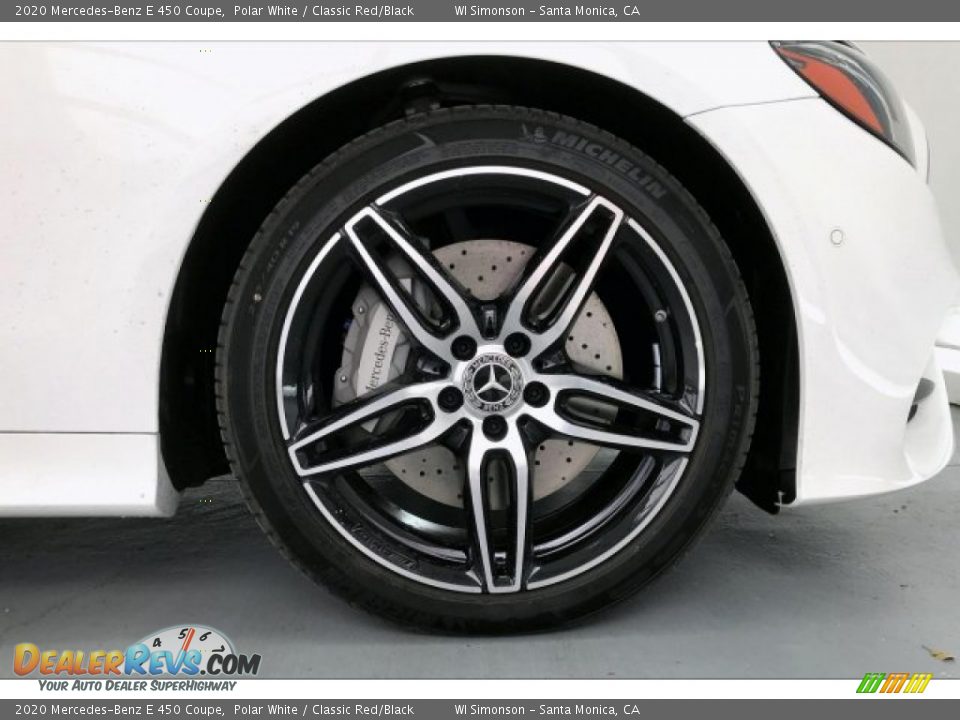 2020 Mercedes-Benz E 450 Coupe Polar White / Classic Red/Black Photo #9
