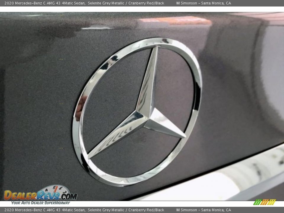 2020 Mercedes-Benz C AMG 43 4Matic Sedan Selenite Grey Metallic / Cranberry Red/Black Photo #7