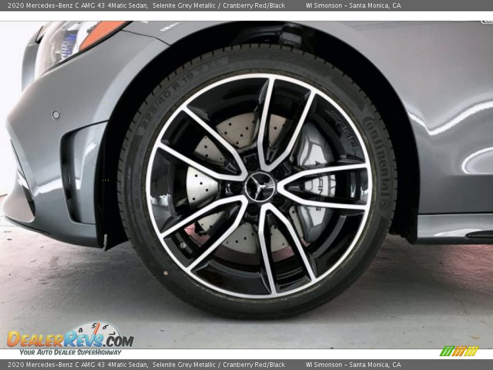 2020 Mercedes-Benz C AMG 43 4Matic Sedan Selenite Grey Metallic / Cranberry Red/Black Photo #8