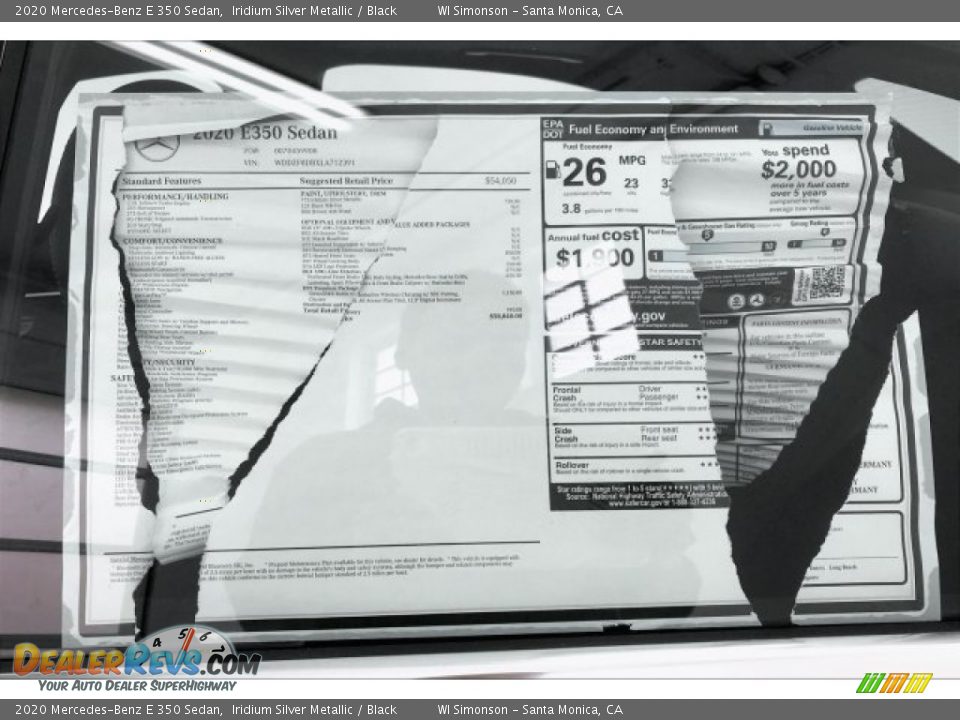 2020 Mercedes-Benz E 350 Sedan Iridium Silver Metallic / Black Photo #10