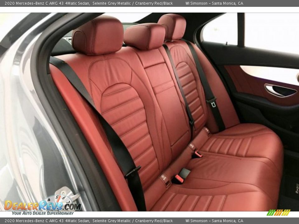 2020 Mercedes-Benz C AMG 43 4Matic Sedan Selenite Grey Metallic / Cranberry Red/Black Photo #12