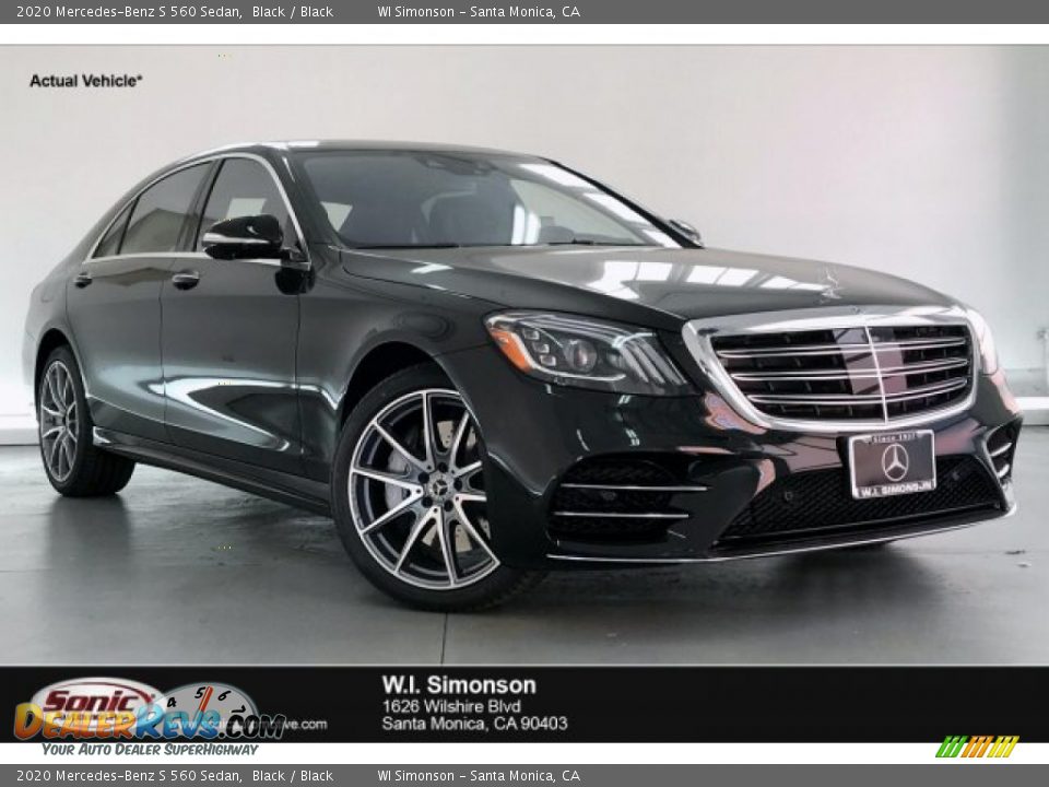 2020 Mercedes-Benz S 560 Sedan Black / Black Photo #1