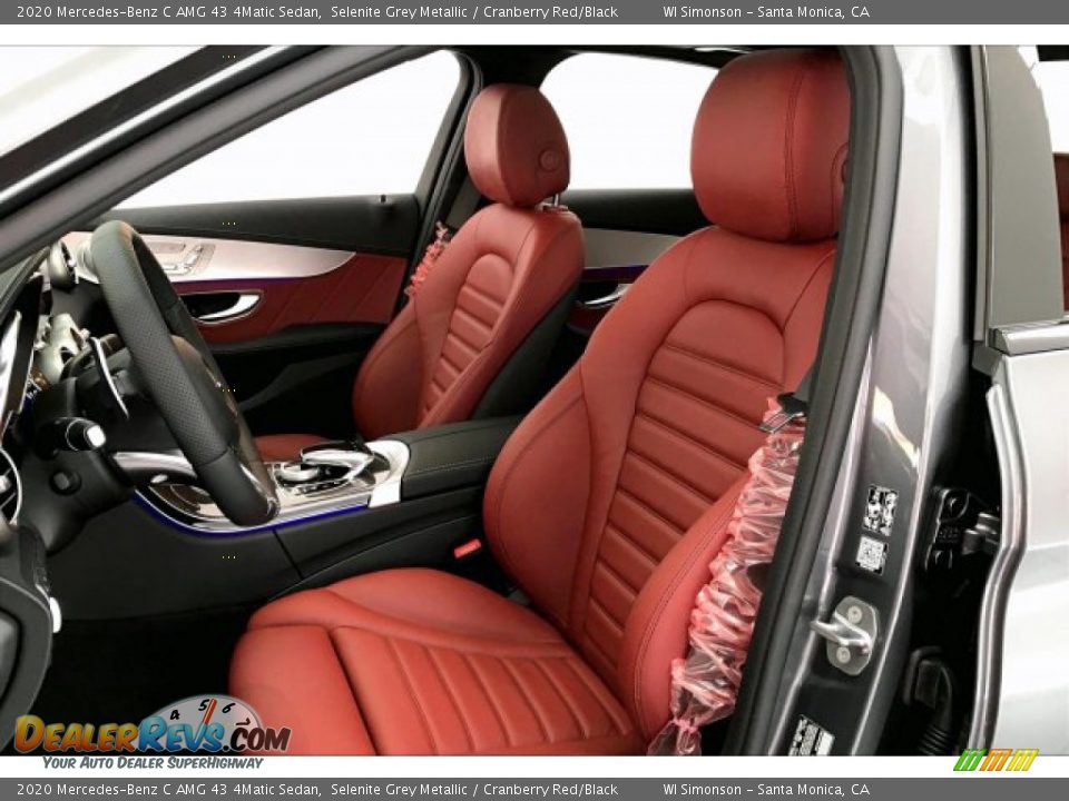 2020 Mercedes-Benz C AMG 43 4Matic Sedan Selenite Grey Metallic / Cranberry Red/Black Photo #13