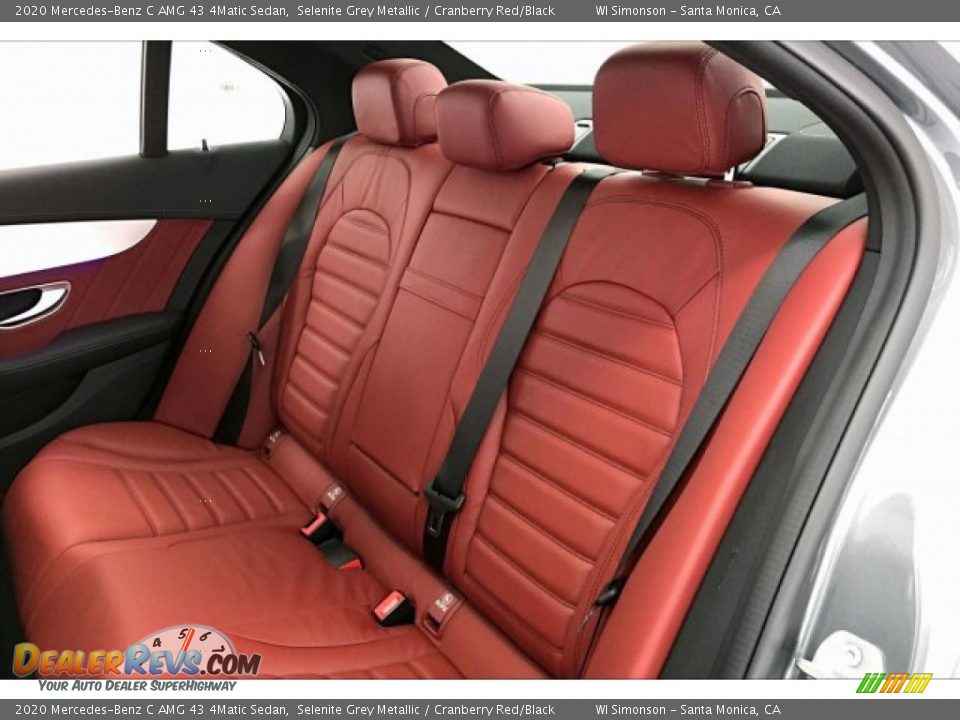 2020 Mercedes-Benz C AMG 43 4Matic Sedan Selenite Grey Metallic / Cranberry Red/Black Photo #14