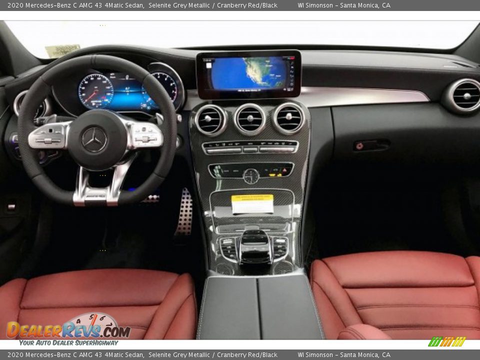 2020 Mercedes-Benz C AMG 43 4Matic Sedan Selenite Grey Metallic / Cranberry Red/Black Photo #16